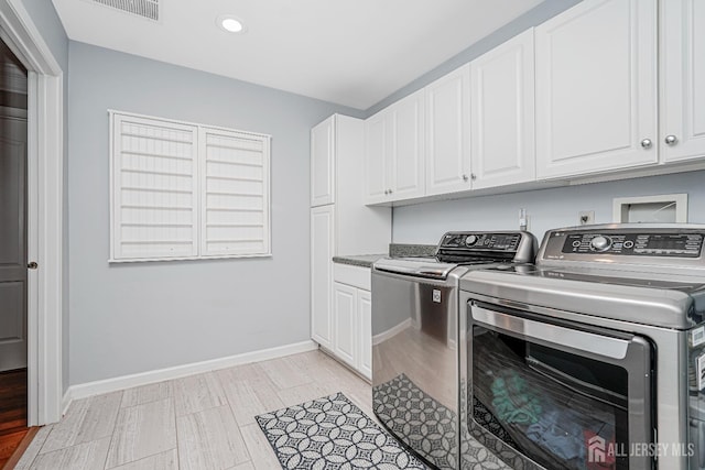 5 Bridle Ct, Monroe, NJ 08831 - laundry room with independent washer and dryer, recessed lighting, baseboards, and cabinet space