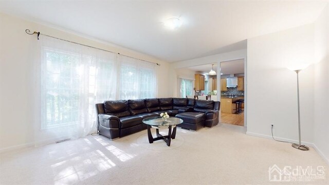 view of carpeted living room