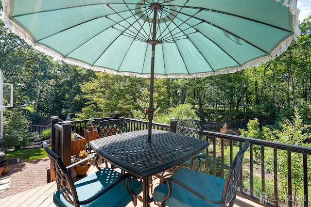 5 Meade Ct, Piscataway, NJ 08854 - wooden terrace with outdoor dining area