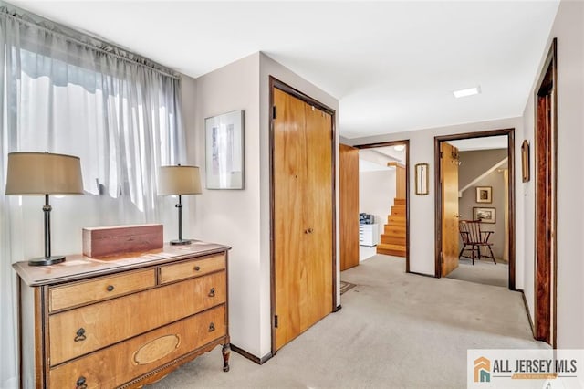 2 Snapper Ave, South River, NJ 08882 - hall featuring light carpet and stairs