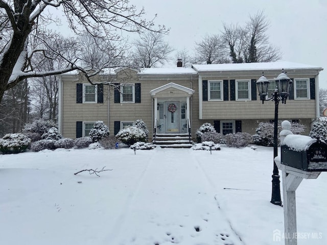 view of split foyer home