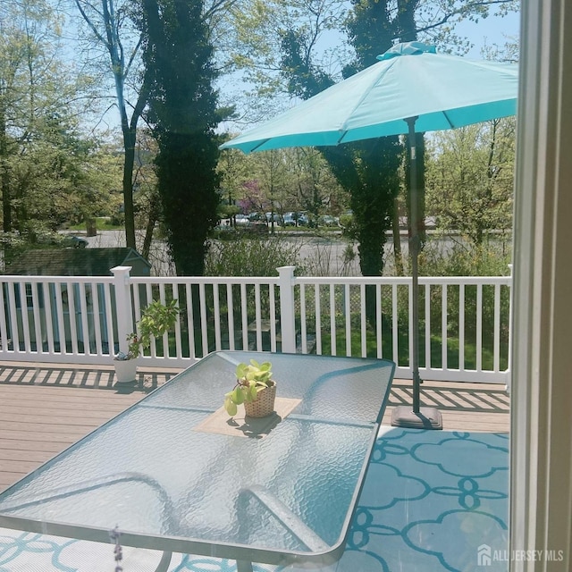 view of wooden terrace