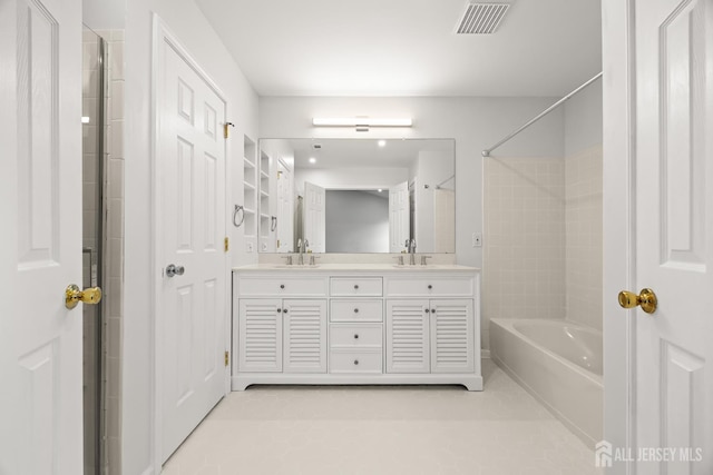 19 Grossweiler Ln, Parlin, NJ 08859 - full bathroom with double vanity and bathtub / shower combination