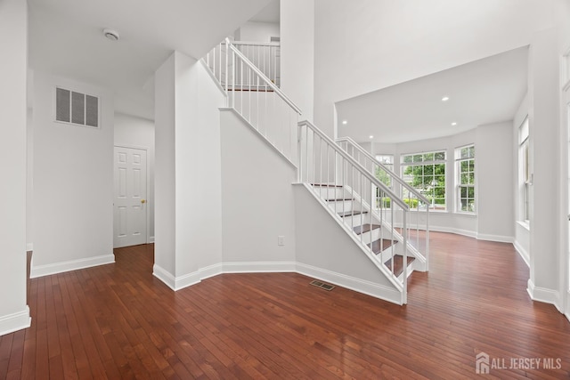 19 Grossweiler Ln, Parlin, NJ 08859 - stairs with hardwood / wood-style floors, baseboards, and recessed lighting