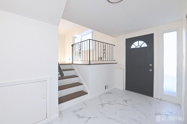 foyer featuring a healthy amount of sunlight