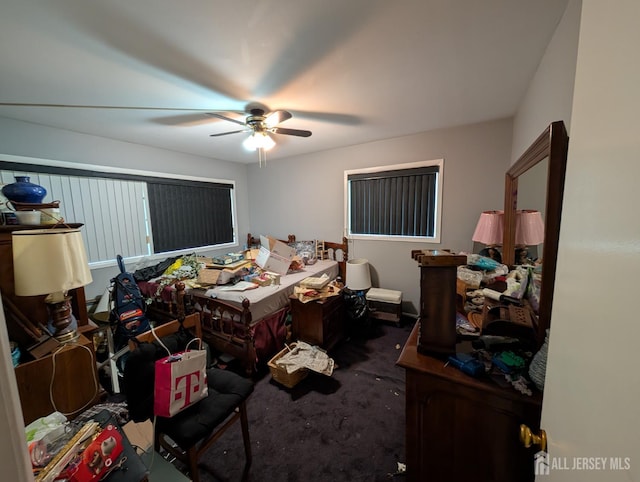 28 Tanglewood Ln, East Brunswick, NJ 08816 - carpeted home office featuring a ceiling fan