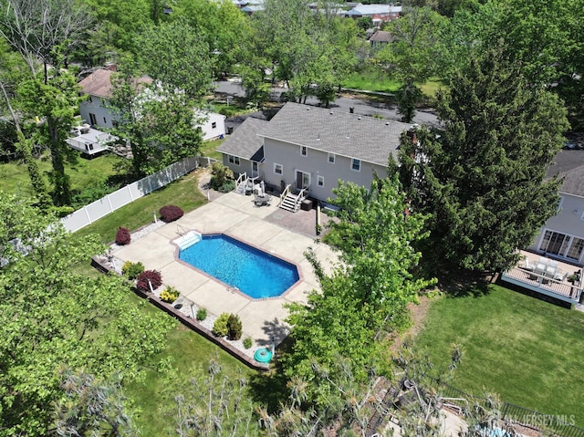 27 Briarwood Dr, Old Bridge, NJ 07747 - aerial view of a pool area