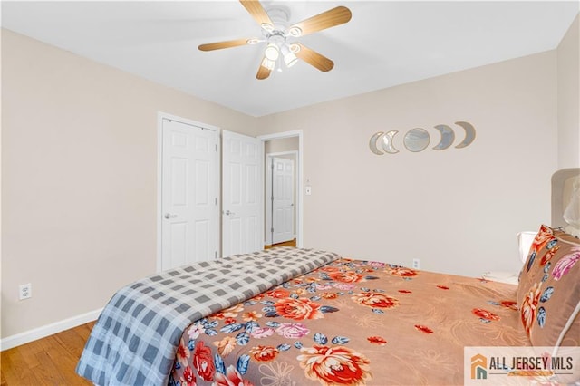 21 Wilk Rd, Edison, NJ 08837 - bedroom featuring wood finished floors and ceiling fan