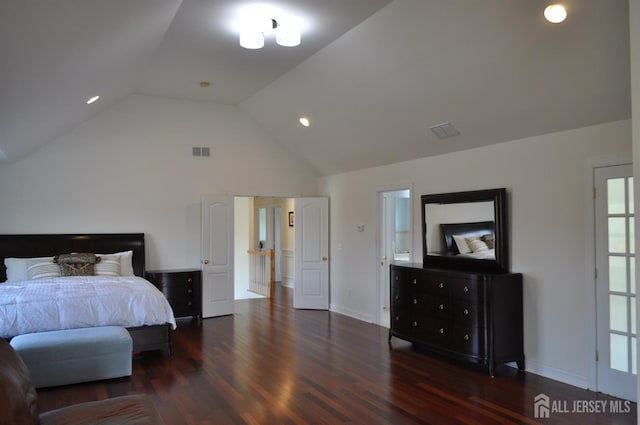 12 Sunny Ct, Monroe, NJ 08831 - bedroom featuring lofted ceiling and wood finished floors