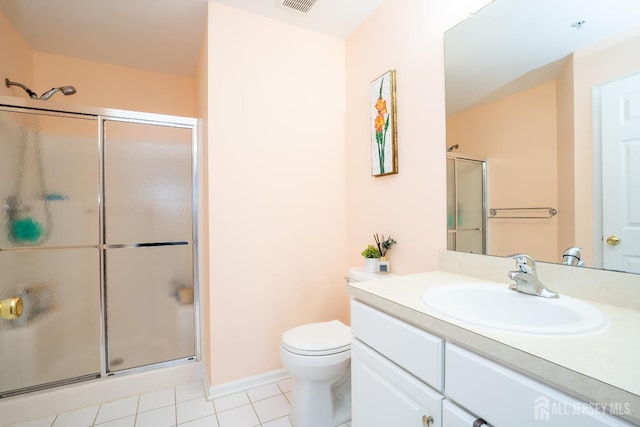 908 Blossom Cir S, Brunswick, NJ 08810 - bathroom featuring a stall shower, vanity, and tile patterned floors