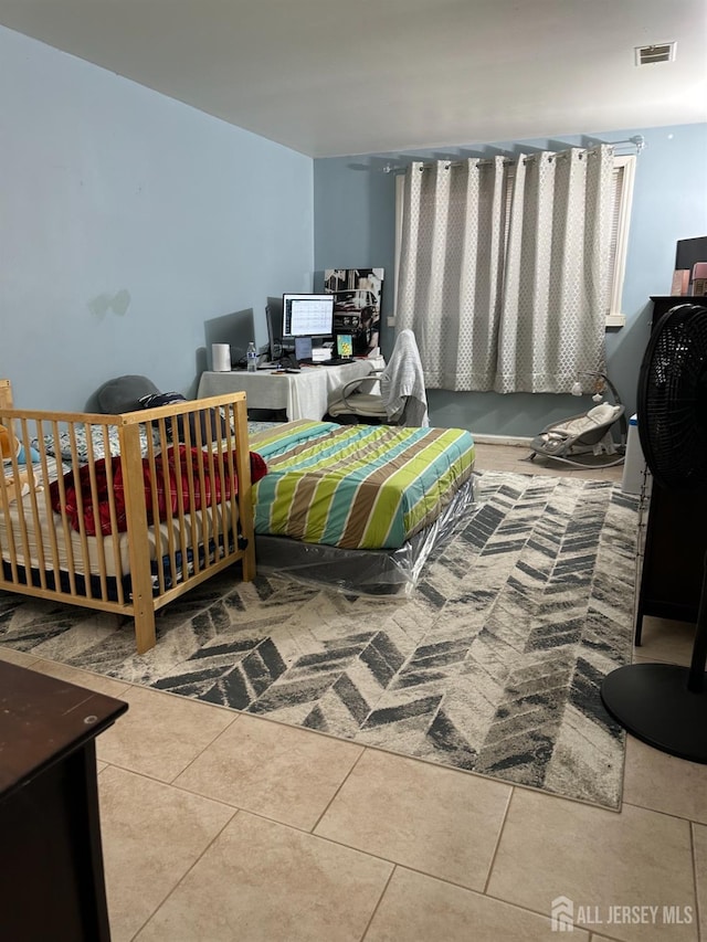 view of tiled bedroom