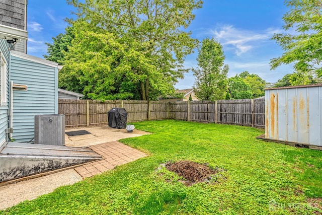 249 Garfield Ave, Old Bridge, NJ 08879 - view of yard with a patio area and central air condition unit