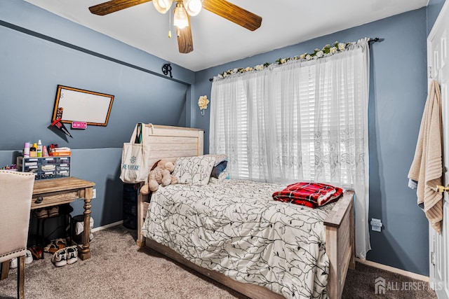 249 Garfield Ave, Old Bridge, NJ 08879 - carpeted bedroom with baseboards and a ceiling fan
