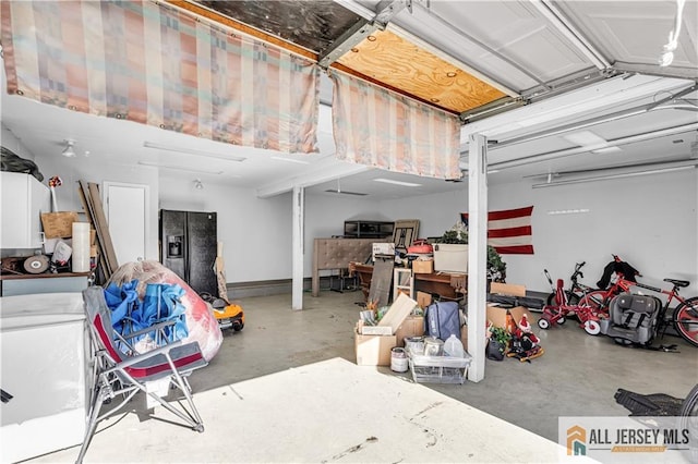 20 Cedar Ave, North Brunswick, NJ 08902 - garage with black fridge