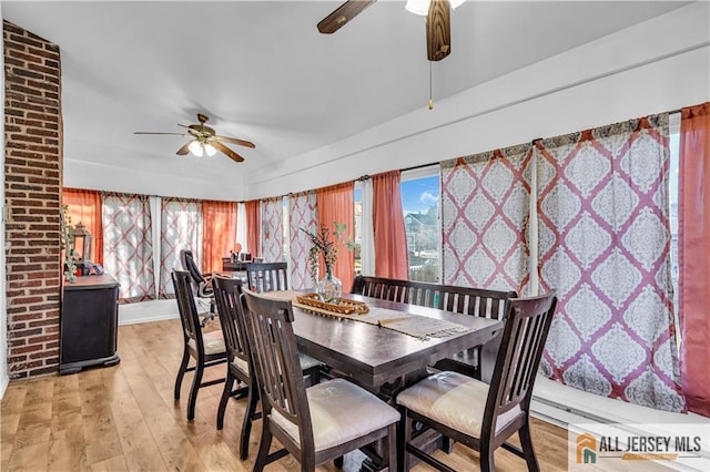 20 Cedar Ave, North Brunswick, NJ 08902 - dining room with a ceiling fan and light wood-style flooring