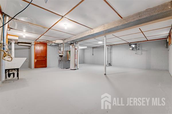 2164 Whitehorse Hamilton Square Rd, Hamilton, NJ 08690 - unfinished below grade area with water heater