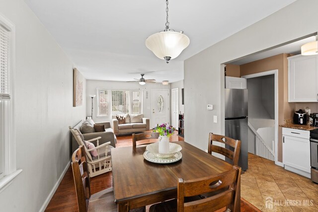 315 D St, Middlesex, NJ 08846 - dining space featuring ceiling fan