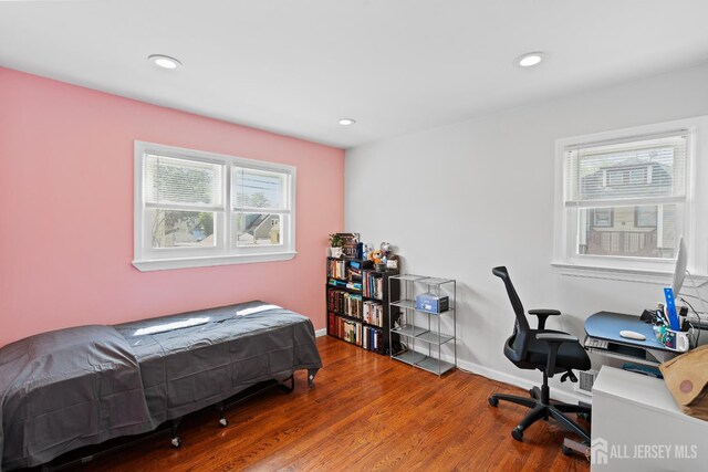 315 D St, Middlesex, NJ 08846 - bedroom with wood finished floors, baseboards, and recessed lighting