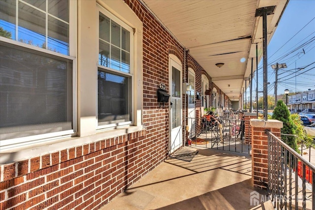 view of patio with a porch