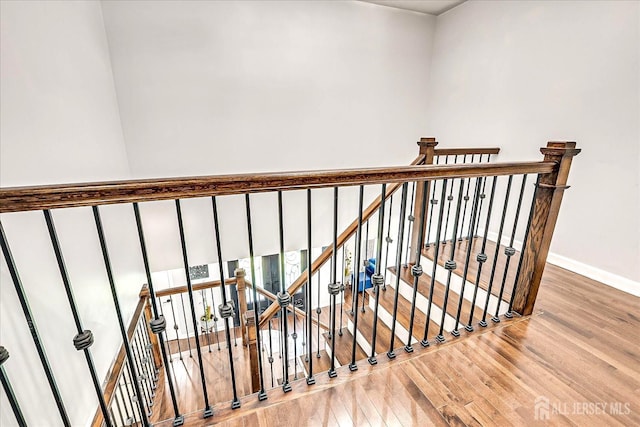 18 Rosewood Rd, Edison, NJ 08817 - stairway featuring wood finished floors and baseboards
