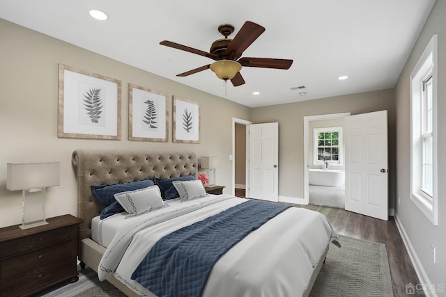 431-431 Garfield Ave, South Plainfield, NJ 07080 - bedroom featuring wood finished floors, recessed lighting, and ceiling fan