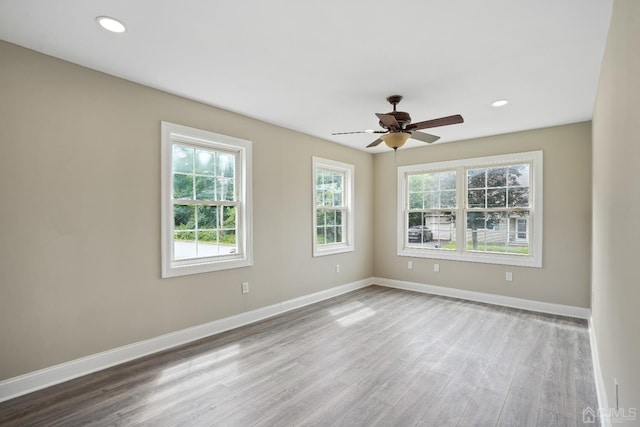 431-431 Garfield Ave, South Plainfield, NJ 07080 - spare room featuring wood finished floors, ceiling fan, and recessed lighting