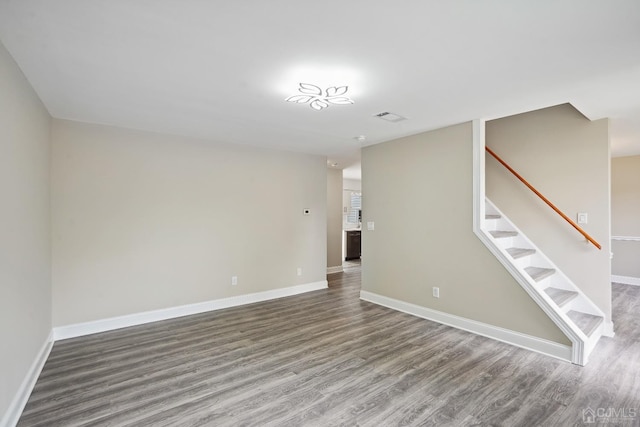 431-431 Garfield Ave, South Plainfield, NJ 07080 - unfurnished room with wood finished floors and stairway