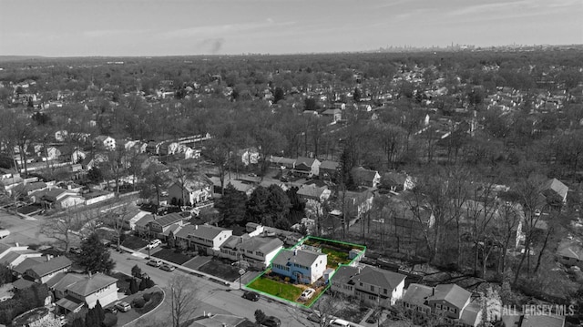 drone / aerial view with a residential view