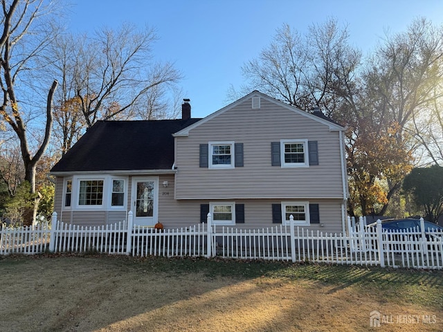 view of split level home