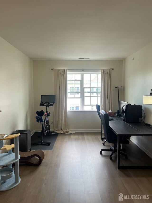 1425 Hudson Cir, Highland Park, NJ 08904 - office area with wood finished floors