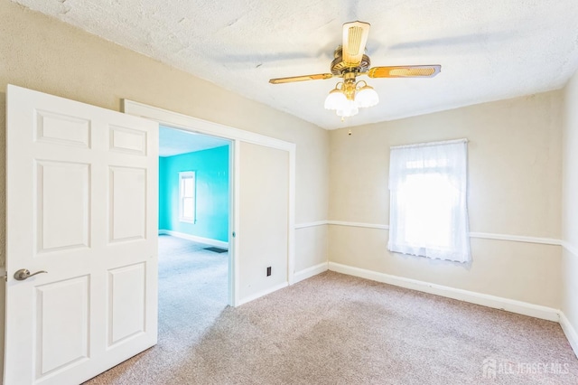 55 Leland Ave, Plainfield, NJ 07062 - spare room with carpet floors, ceiling fan, and a textured ceiling