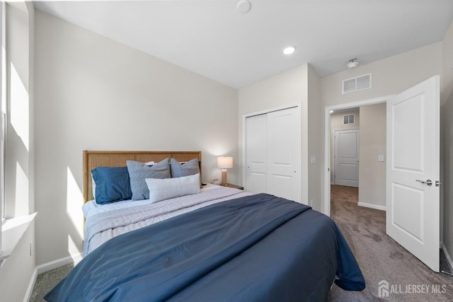 1305 Parker Blvd, West Windsor, NJ 08550 - carpeted bedroom featuring a closet and baseboards