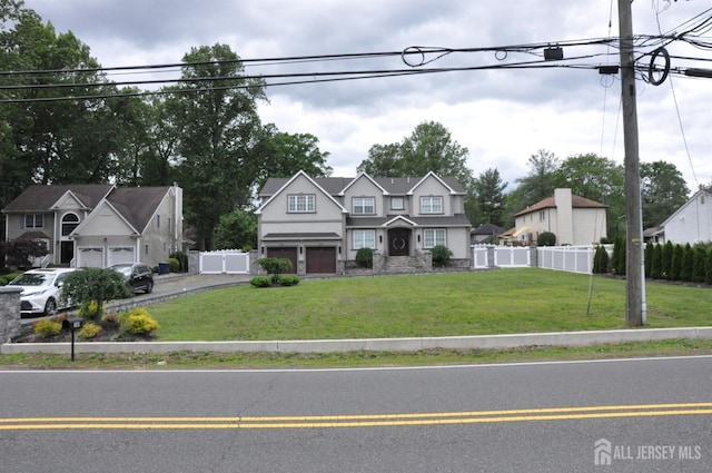 260 Church Ln, North Brunswick, NJ 08902 - view of front facade featuring a residential view, driveway, and a garage