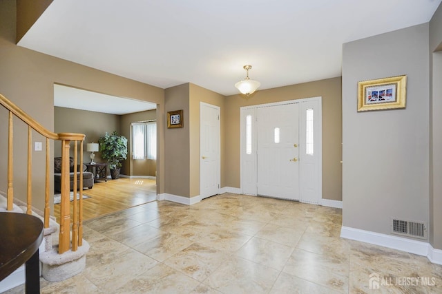 415 Spotswood Englishtown Rd, Monroe, NJ 08831 - foyer entrance with stairs, baseboards, and light tile patterned floors