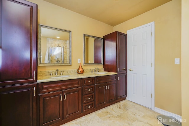 415 Spotswood Englishtown Rd, Monroe, NJ 08831 - full bathroom with baseboards and double vanity
