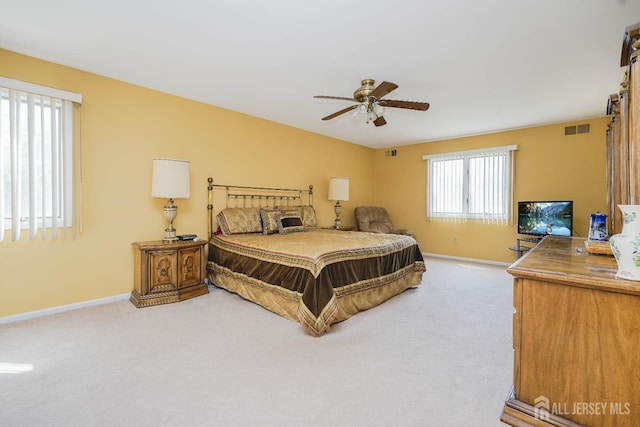 415 Spotswood Englishtown Rd, Monroe, NJ 08831 - bedroom featuring light colored carpet, baseboards, and a ceiling fan