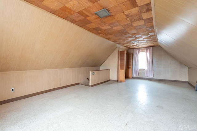 bonus room with lofted ceiling