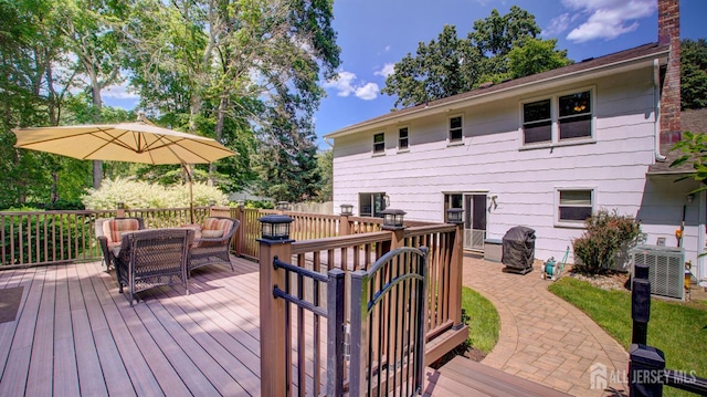 9 Toby Ter, Monroe, NJ 08831 - wooden deck featuring central AC