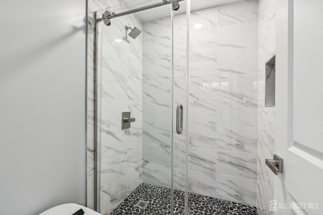 bathroom with walk in shower