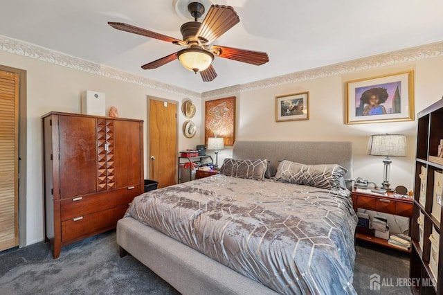 160 Goldmine Ln, Old Bridge, NJ 08857 - carpeted bedroom with ceiling fan