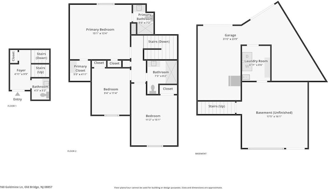 160 Goldmine Ln, Old Bridge, NJ 08857 - view of home floor plan