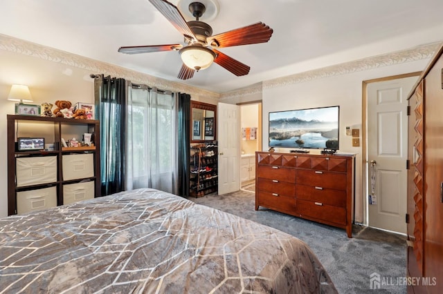 160 Goldmine Ln, Old Bridge, NJ 08857 - carpeted bedroom featuring ceiling fan
