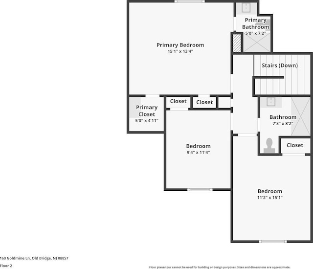 160 Goldmine Ln, Old Bridge, NJ 08857 - view of floor plan / room layout