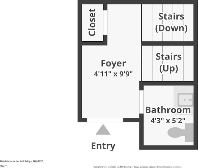 160 Goldmine Ln, Old Bridge, NJ 08857 - view of property floor plan