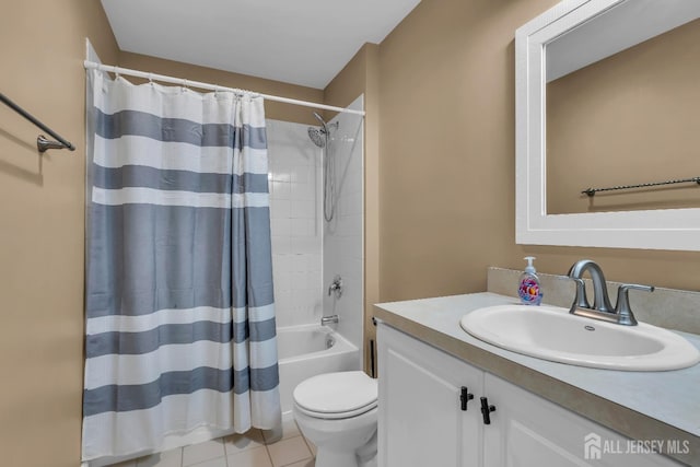 4 Angelina Ct, Monroe, NJ 08831 - bathroom with vanity, toilet, tile patterned flooring, and shower / bath combo with shower curtain