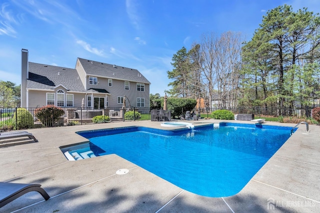 4 Angelina Ct, Monroe, NJ 08831 - view of pool with an in-ground hot tub and a patio