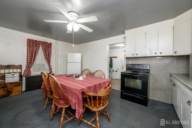 45 Lake Ave, Helmetta, NJ 08828 - dining area with radiator and a ceiling fan