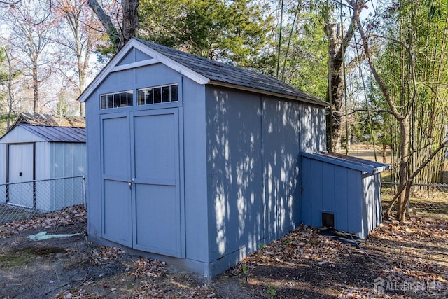 view of outdoor structure