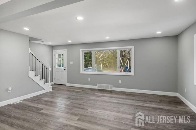 entrance foyer with wood-type flooring