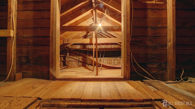 view of attic